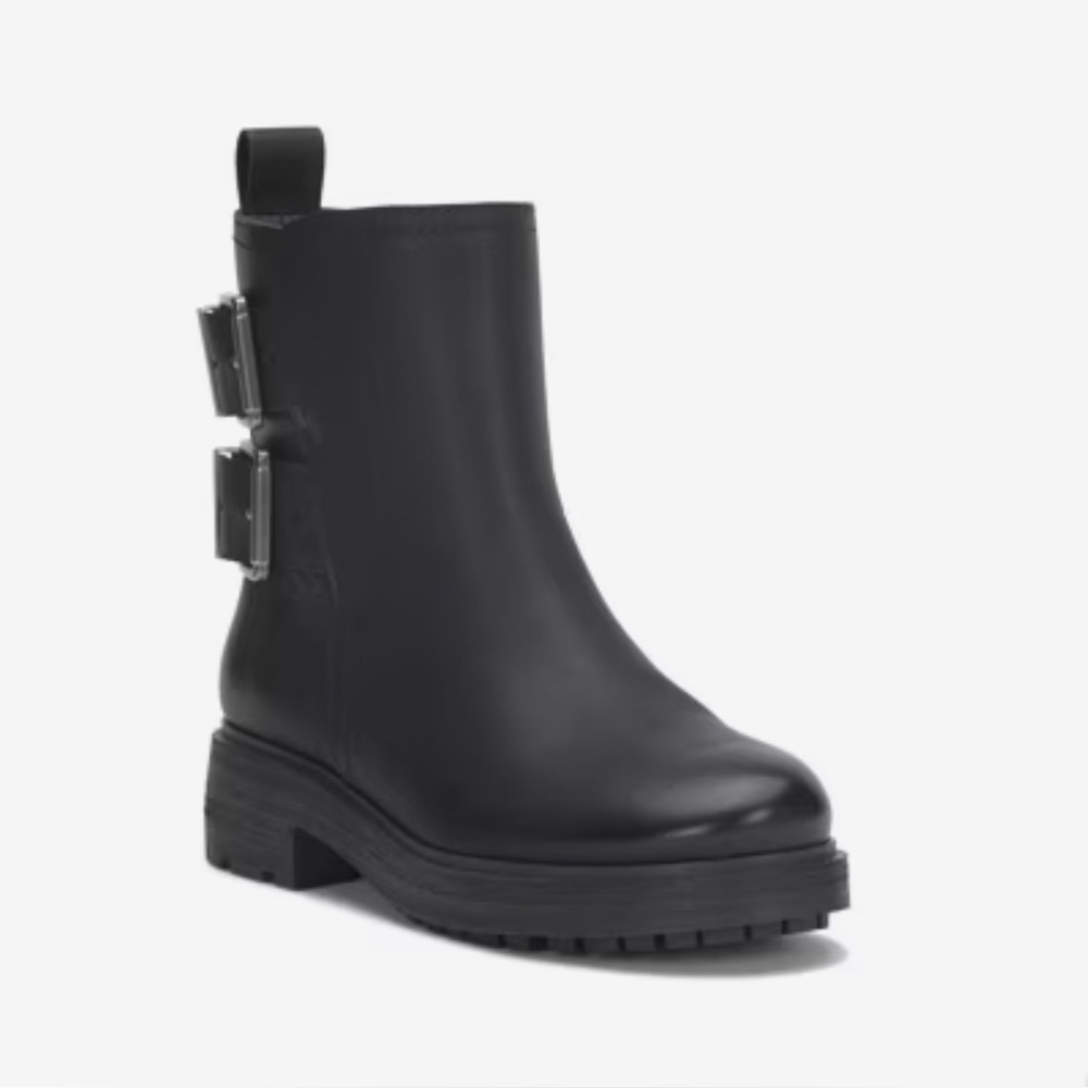 Lucky Brand $159 Candre Motorcycle Black Boot Size 11 - Picture 1 of 8